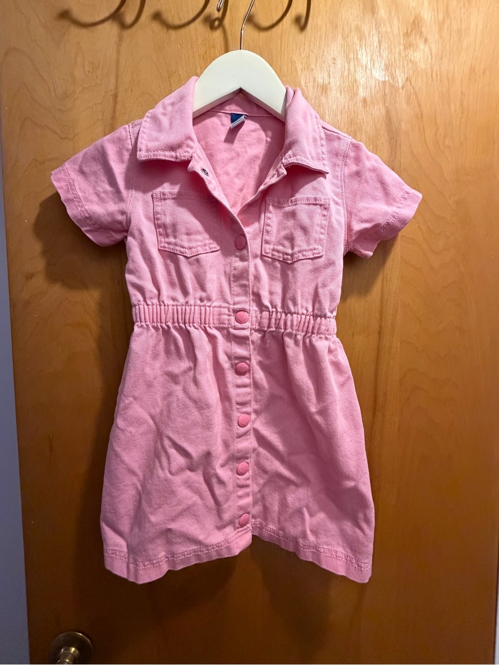 Girls Old Navy Pink Button-Front Shirt Dress